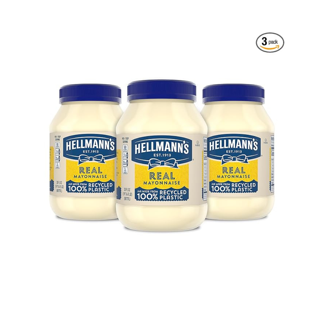 Hellmann’s Real Mayonnaise, 30 Fl Oz, Pack of 3