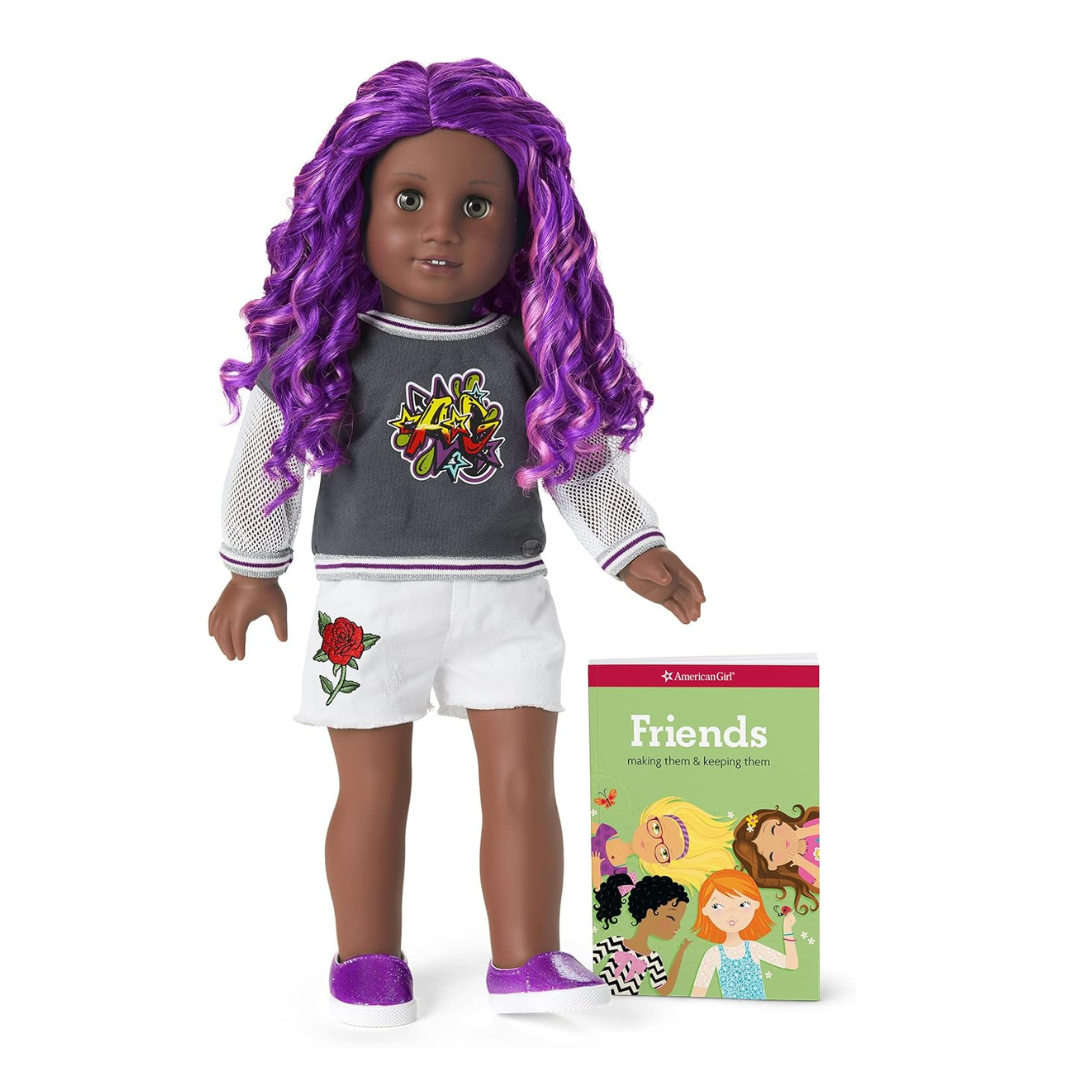 18" American Girl Truly Me Doll with Gray Eyes & Purple Hair