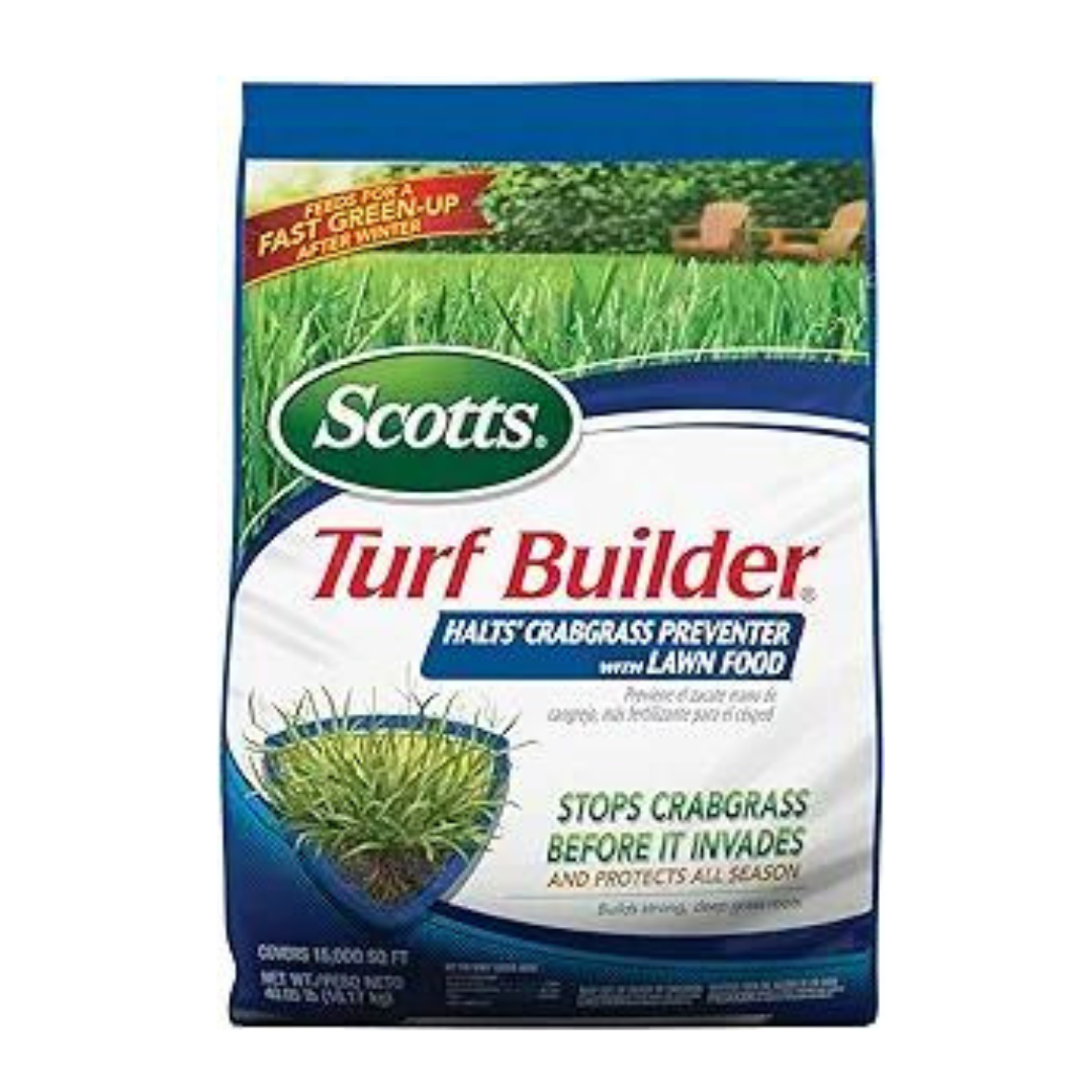 Scotts Turf Builder Halts Crabgrass Preventer with Lawn Food, Pre-Emergent Weed Killer, Fertilizer (15,000 sq. ft., 40.05 lb.)