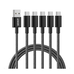 5-Pack of 6' Anker Nylon USB A to USB C Charger Cables