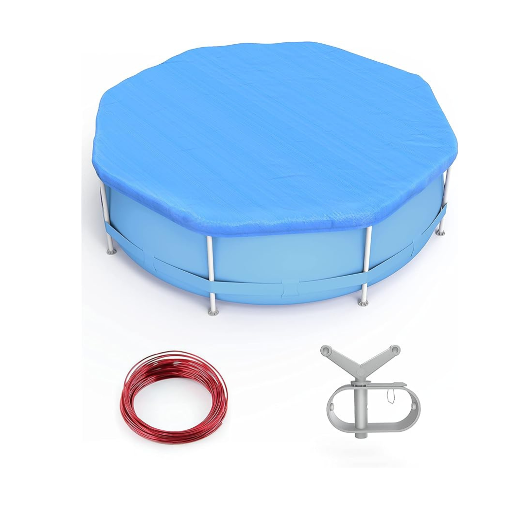 Evajoy 28ft Round Inflatable Swimming Pool Cover with UV Protection