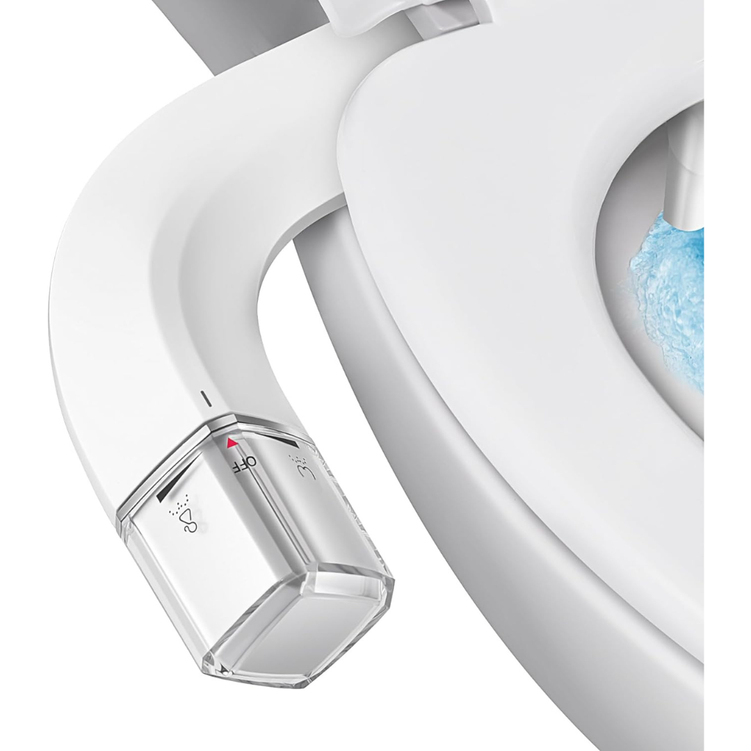 Ultra-Slim Bidet Dual Nozzle Bidet Attachment for Toilet
