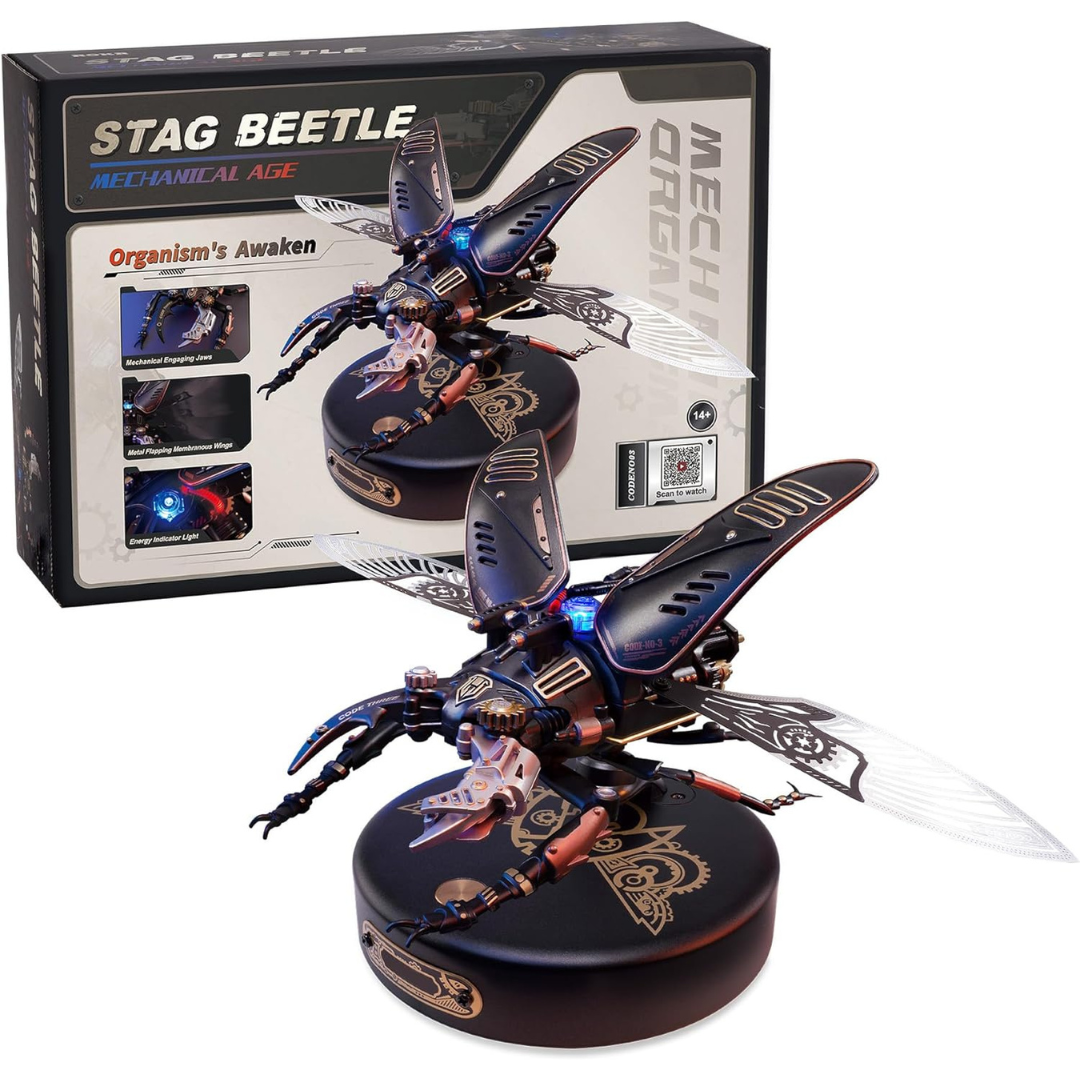 115-Piece Mechanical Stag Beetle 3D Metal Puzzles DIY Model Kits