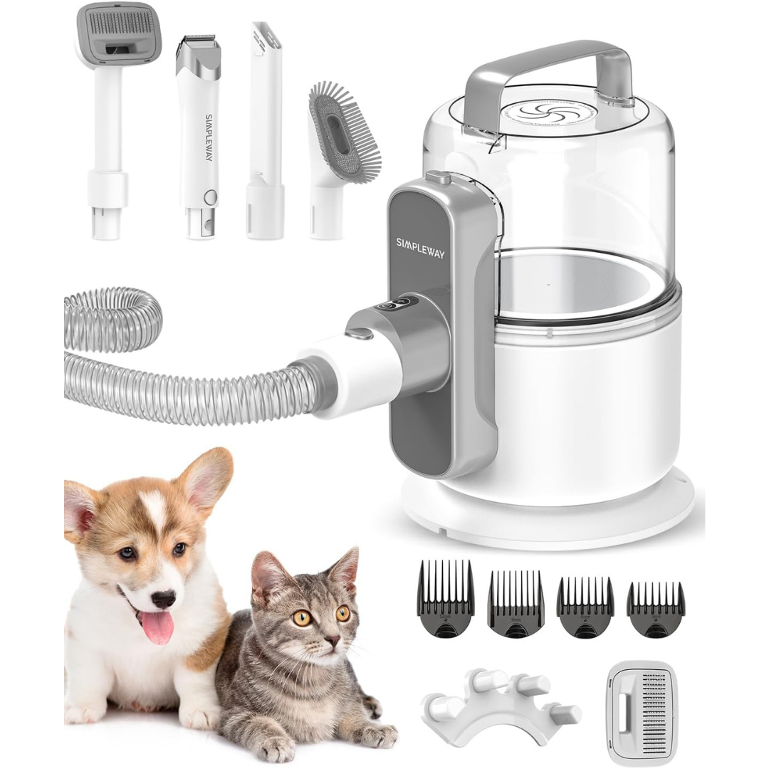 Simple Way 6-in-1 Dog Grooming Kit with 3 Suction Mode