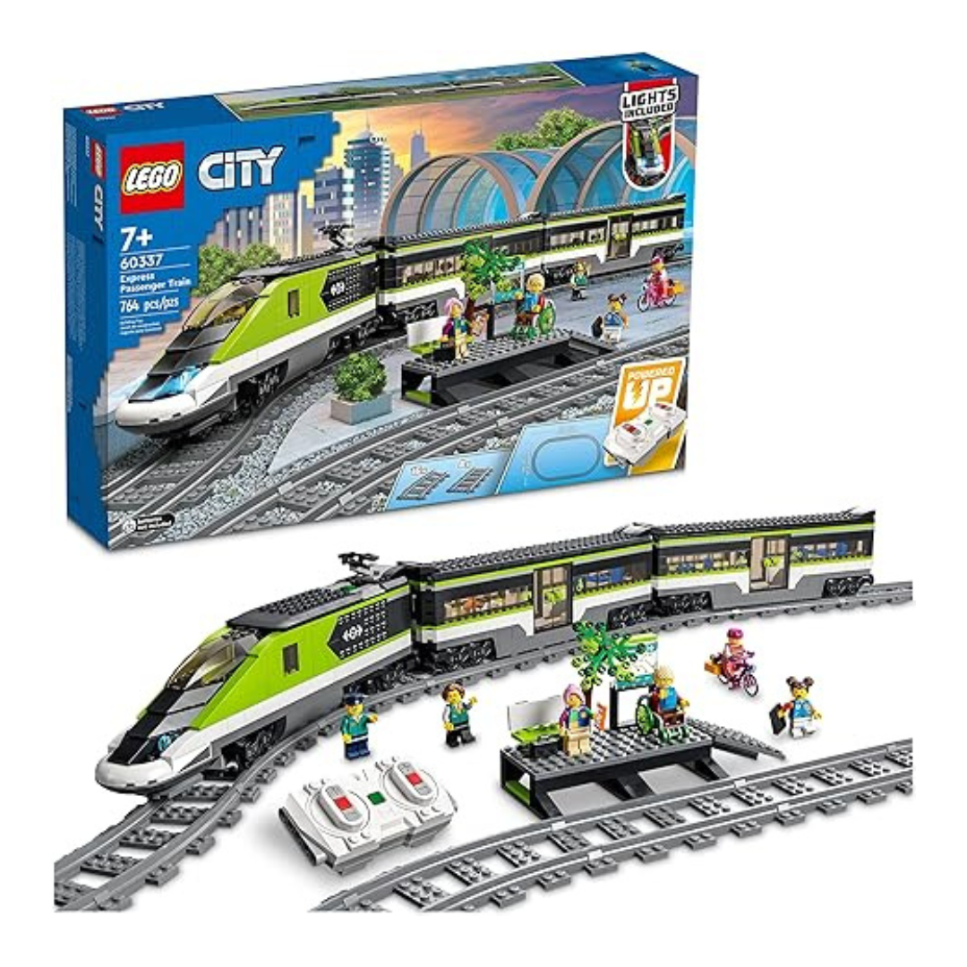 764-pc LEGO City Express Passenger Train Set w/ Working Headlights (60337)