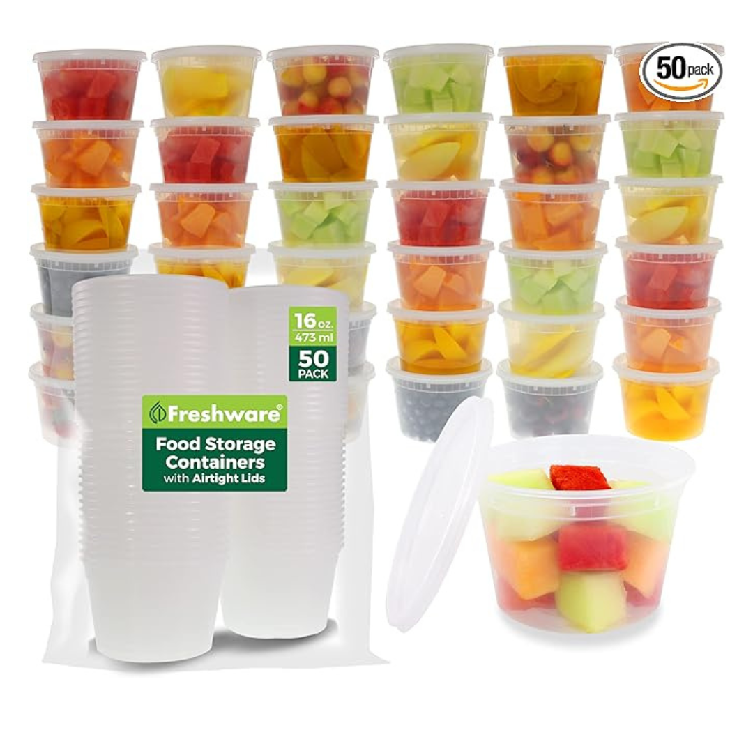 50 Set Plastic Food Storage Containers