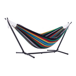 Vivere 9ft Double Cotton Hammock with Steel Stand