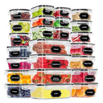 24 Piece Food Storage Containers with Airtight Lids