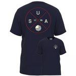 Melmarc Men's Americana USA Circle Short Sleeve Graphic Tee