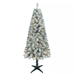 St. Nicholas Square 6-ft. Pre-Lit Flocked Artificial Christmas Tree