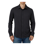 32 Degrees Men's Soft Stretch Knit Long Sleeve Button-up Shirts