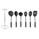 Classic Cuisine Stainless Steel And Silicone 7-Piece Nonstick Cooking Utensils Set