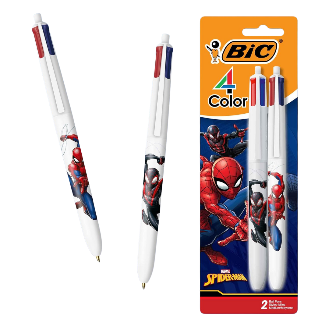2-Count BIC Marvel Spider-Man 4-Color Retractable Ball Pens