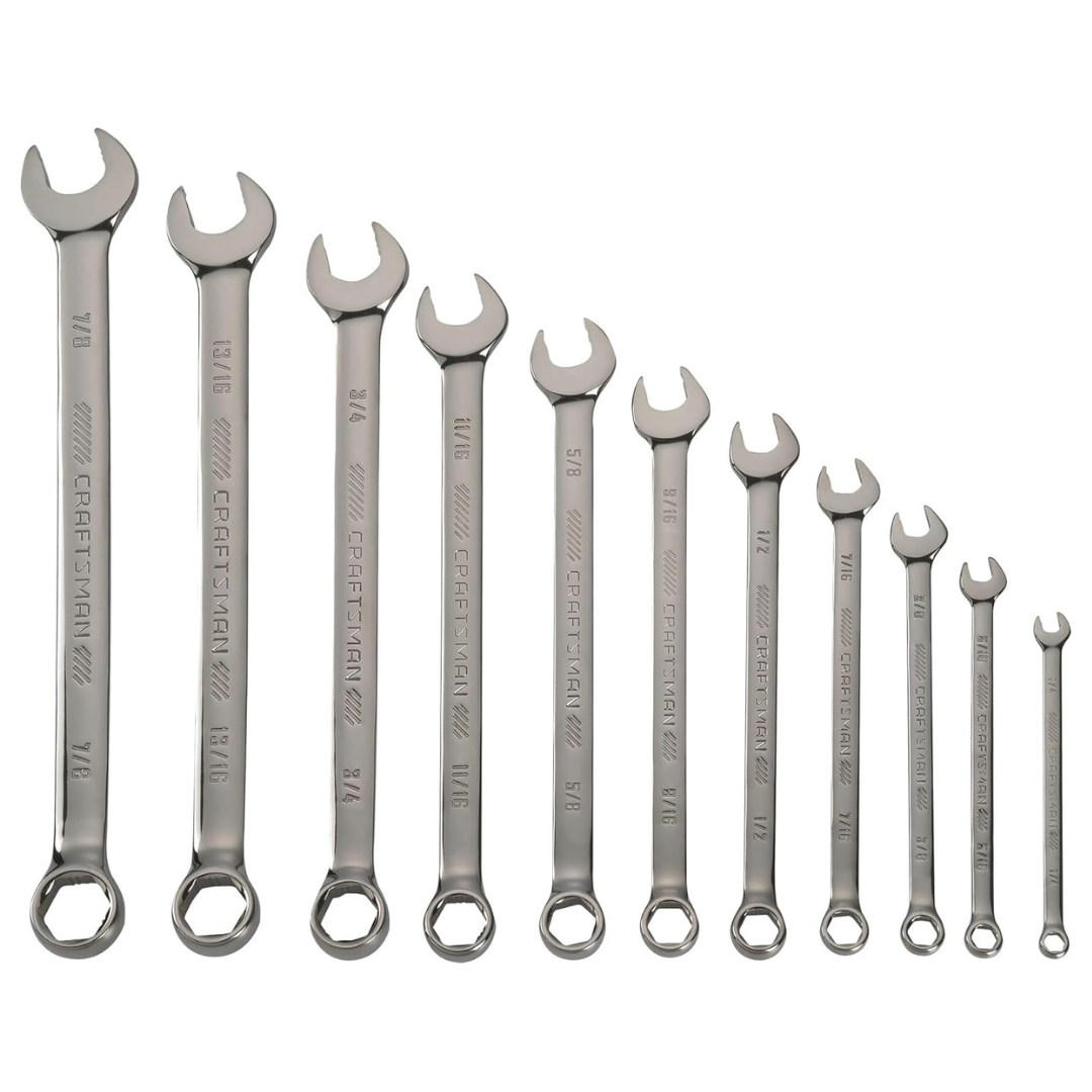 11-Pc Craftsman OVERDRIVE Standard (SAE) Or Metric Combination Wrench Set