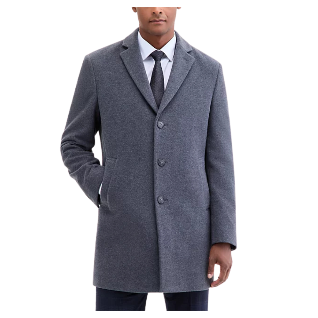 Calvin Klein Men's Prosper Wool-Blend Slim Fit Overcoat (Various)