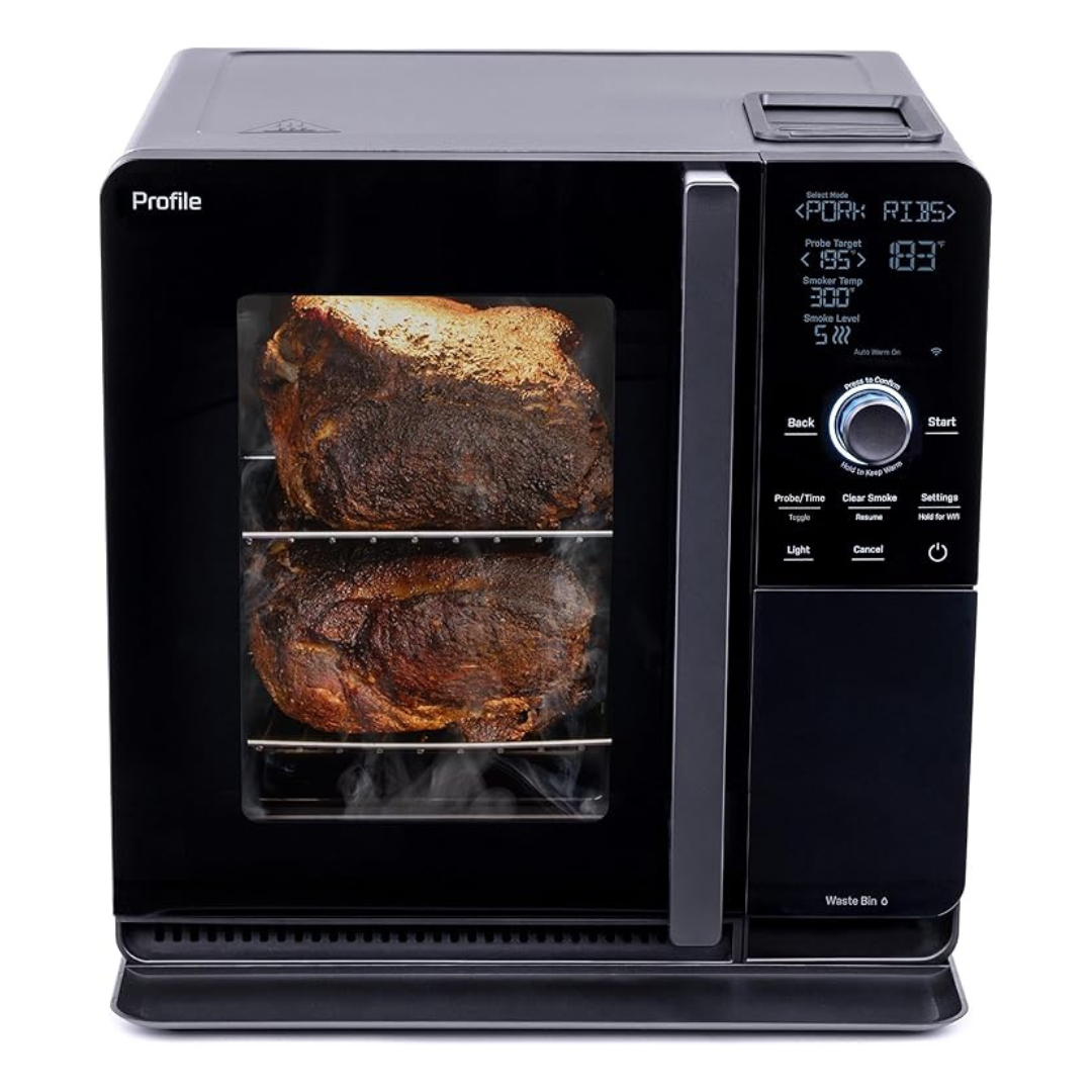 GE Profile Smart Indoor Smoker with Active Smoke Filtration