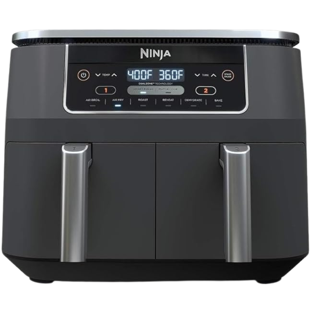 Ninja DZ201 Foodi 8 Quart 6-In-1 DualZone 2-Basket Air Fryer With 2 Independent Frying Baskets