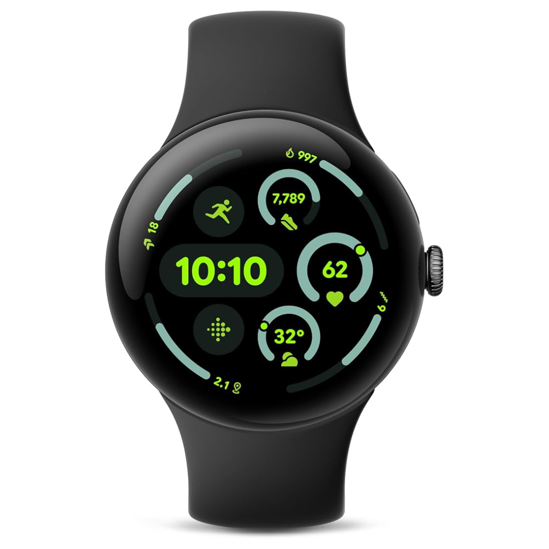 Google Pixel Watch 3 (45mm) 2024 Model – Android Smartwatch, Heart Rate Tracking, Fitbit Advanced Running, Fitness Insights, 24-Hour Battery