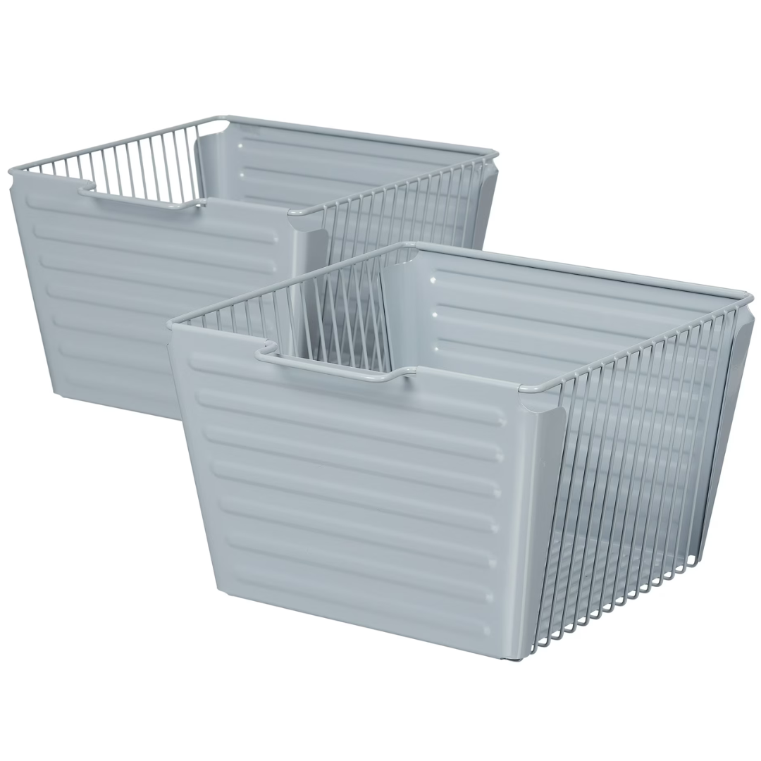 Your Zone Stamped Sheet Metal Basket With Handle