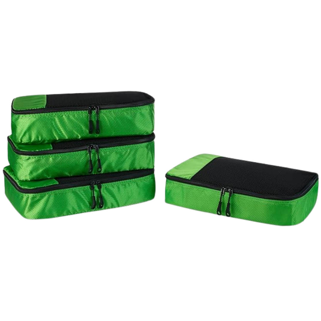 Amazon Essentials 4-Piece Packing Cubes Travel Accessories Set