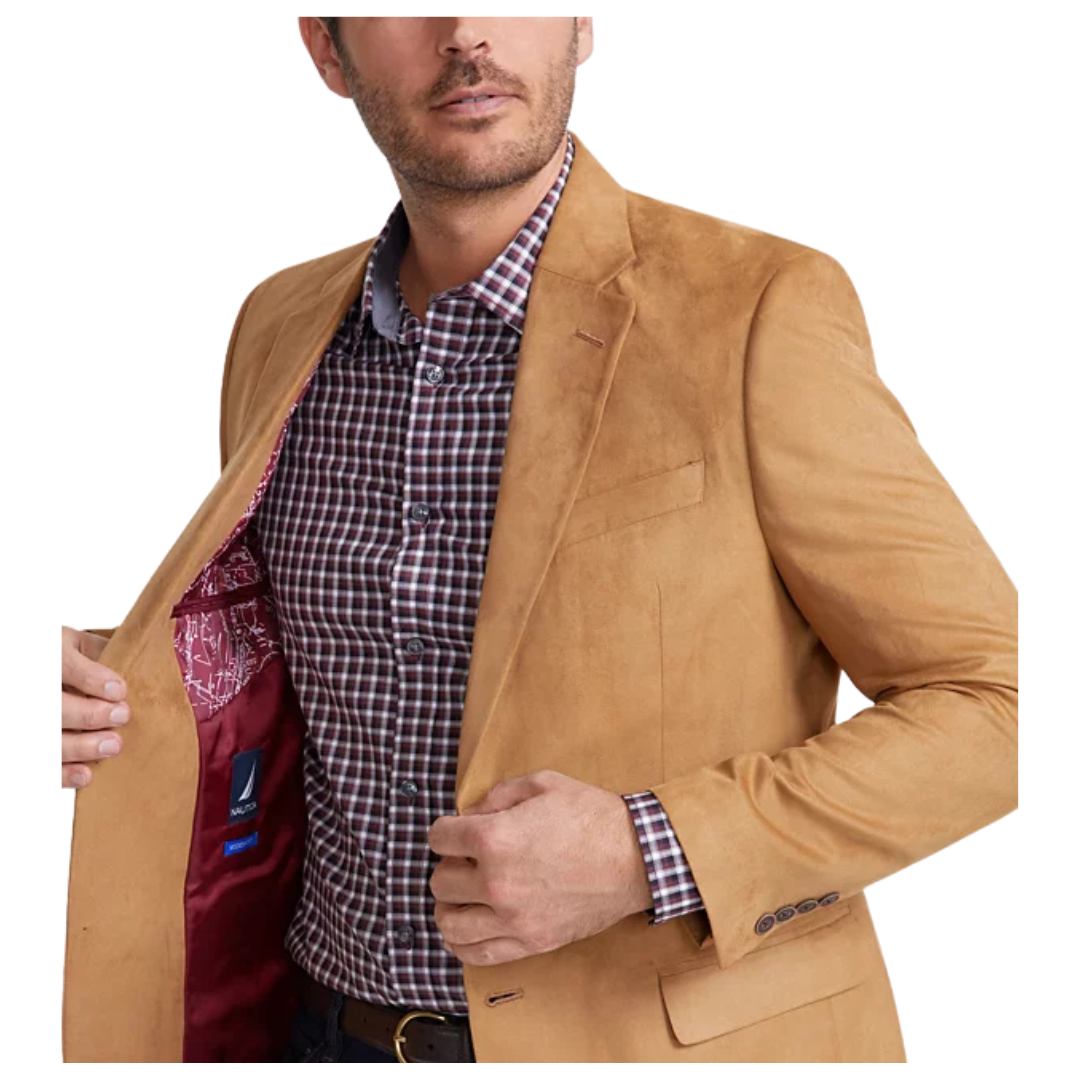 Nautica Men's Modern-Fit Faux-Suede Sport Coat