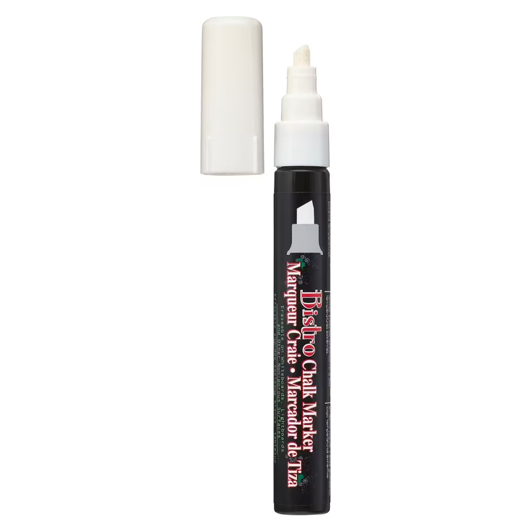 Uchida 483-C-0 Chisel Tip Bistro Chalk Marker (White)