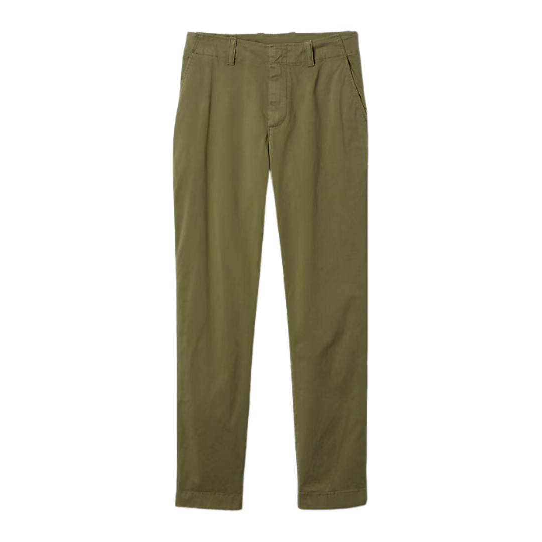 GAP Women's Mid Rise Downtown Khakis (Army Jacket Green)