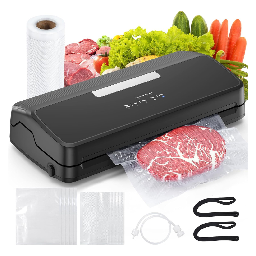 SANBORA 7-in-1 Automatic Vacuum Sealer Machine With Cutter & Bag Storage