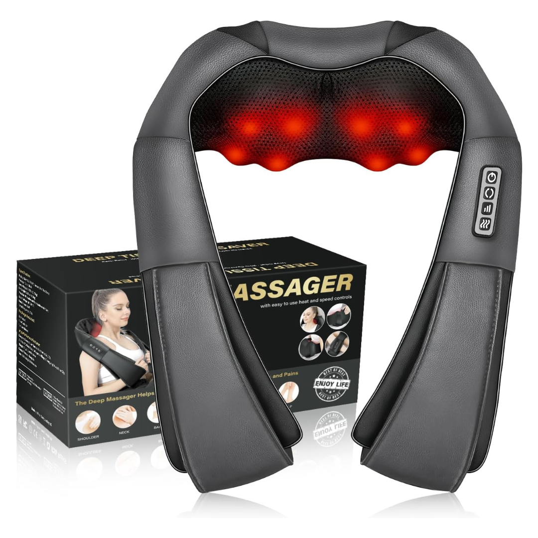 Electric Neck and Back Massager With Heat (3 Color)