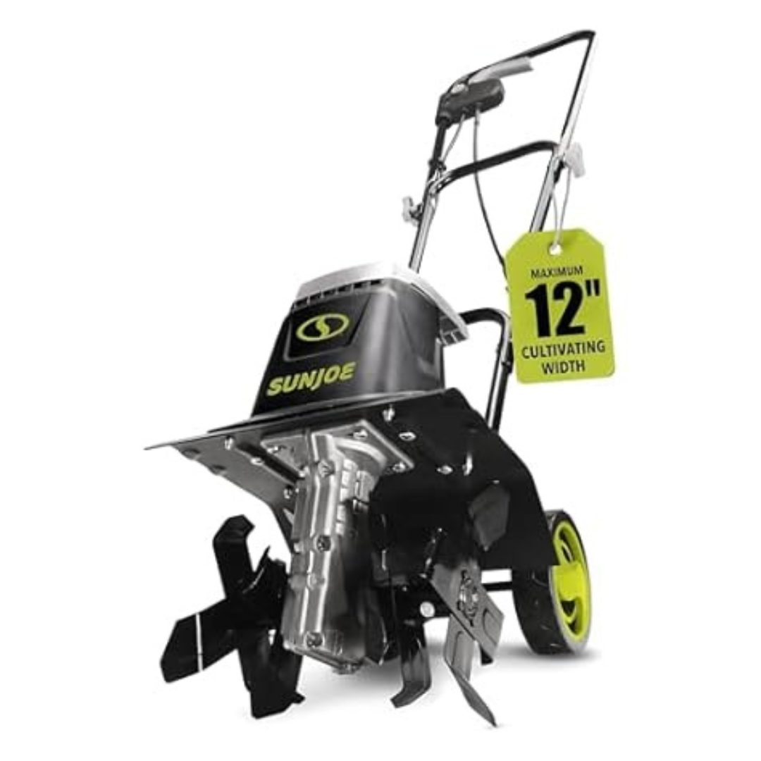 Sun Joe TJ602E 12" 8-Amp Electric Garden Tiller + Cultivator
