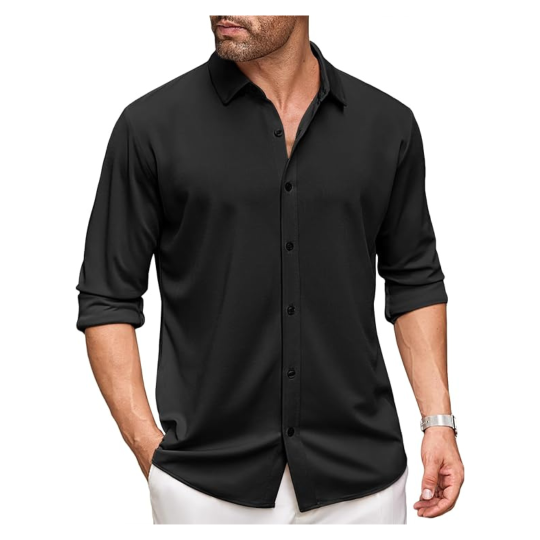 COOFANDY Men's Wrinkle Free Untucked Dress Shirt (Various)