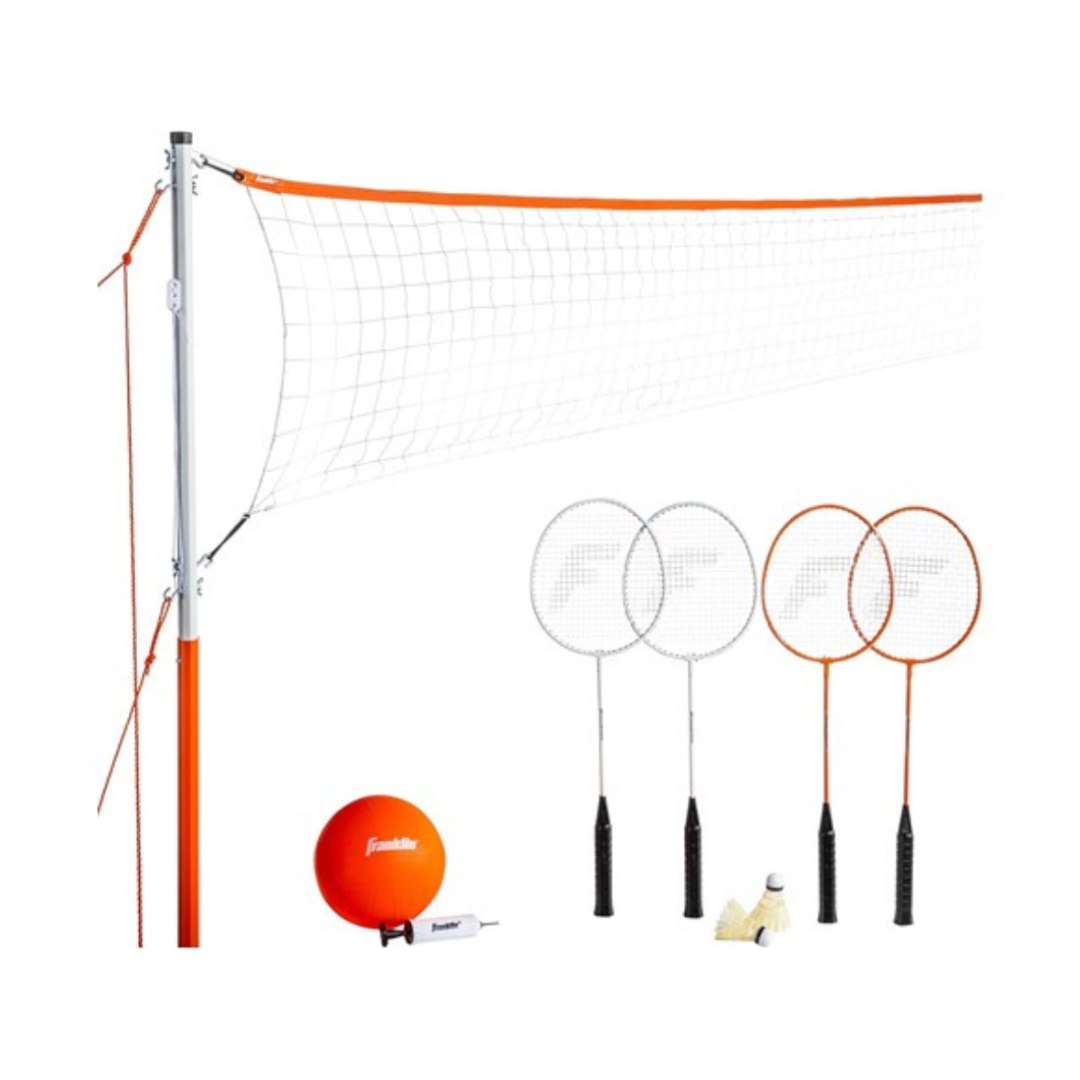 Franklin Sports Volleyball & Badminton Combo Set