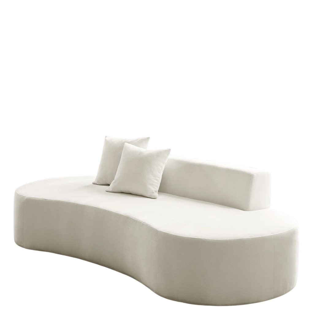 Nerio Modern 94" Compressed High-density Foam Sofa With 2 Pillow (3-Colors)