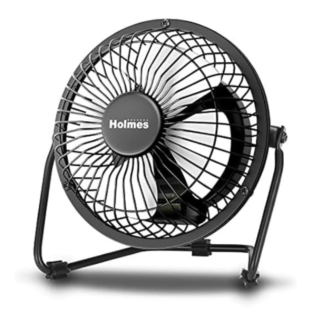 Holmes 4" 360deg. 4-Blades High-Velocity Personal Desk Fan