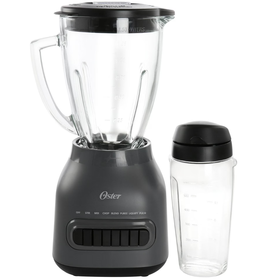 Oster Easy to Clean 700W Blender with 20oz Blend-N-Go Cup (Grey)