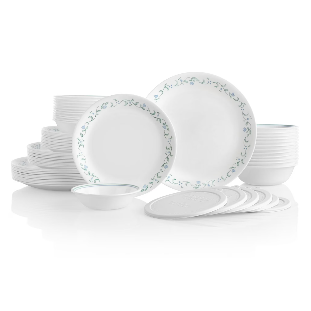 66-Piece Corelle Country Cottage Glass Dinnerware Set (Service for 12)