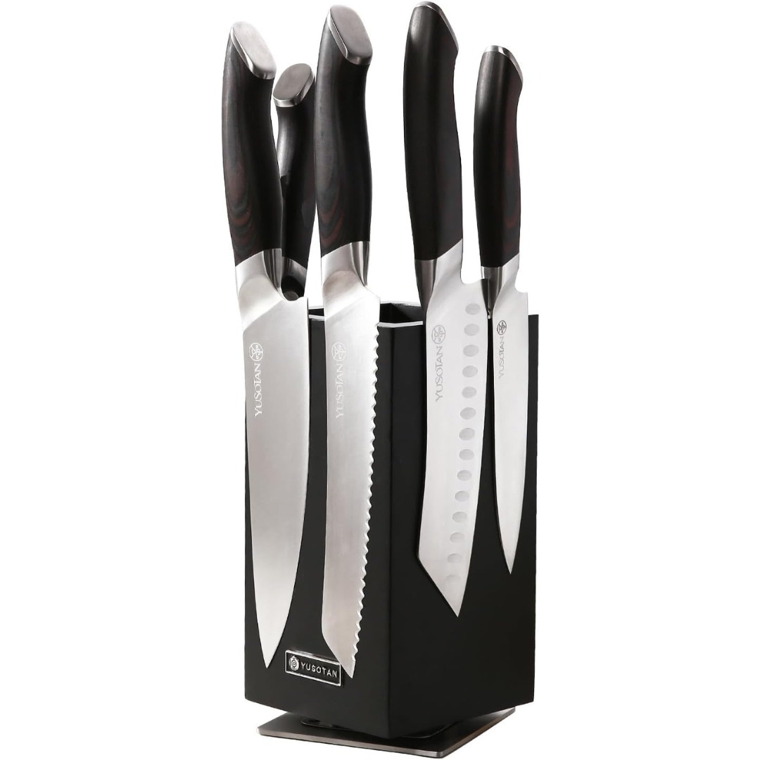 5-Piece Japanese Kitchen Knife Set With Magnetic Holder