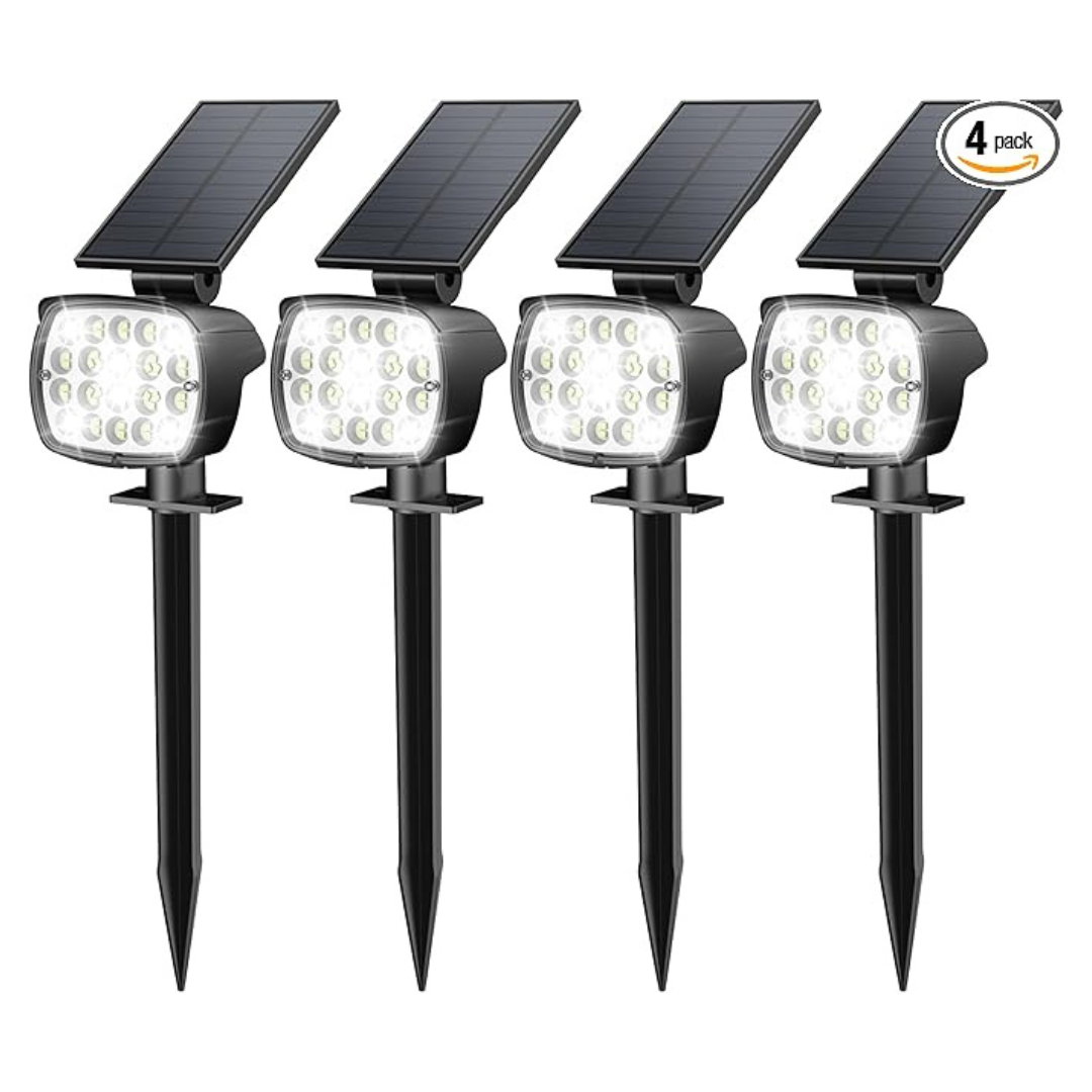 4-Pack Kaxiida Ultra Bright LED Landscape Uplights Spotlight