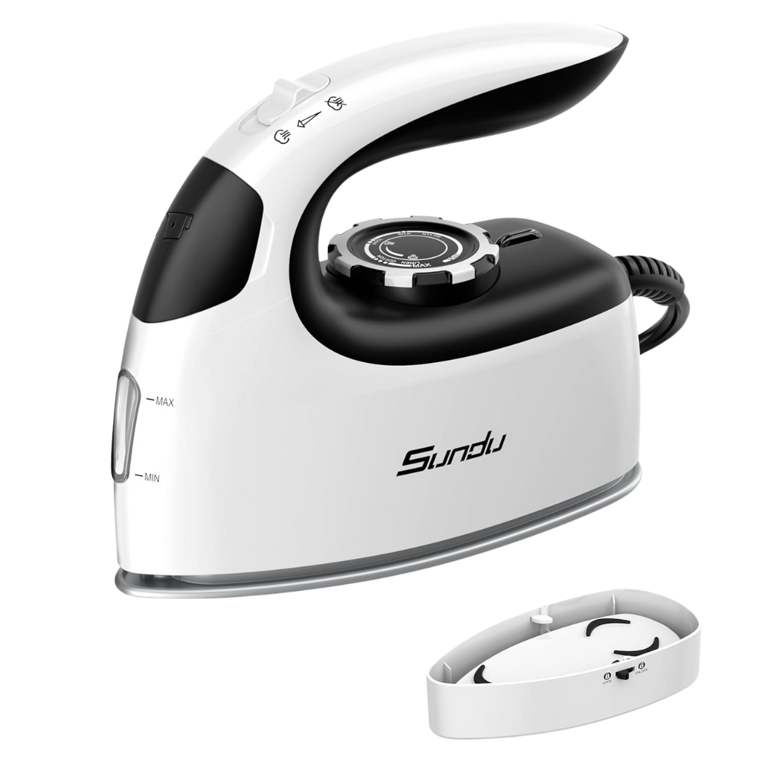 Sundu Small Portable Travel Steam Iron With Non-Stick Soleplate