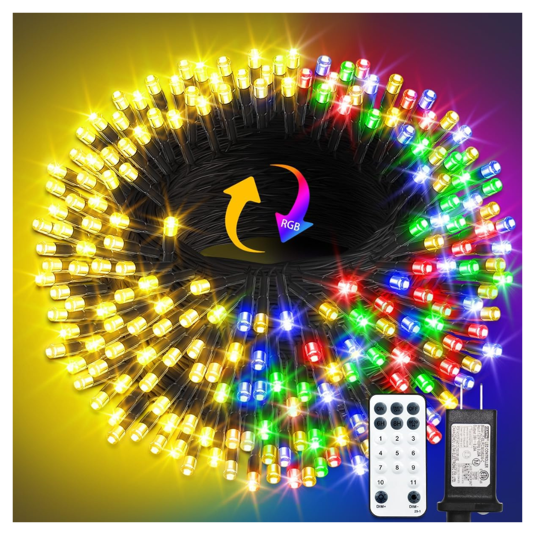 100-Feet 300 LED 8 Modes Color Changing String Lights