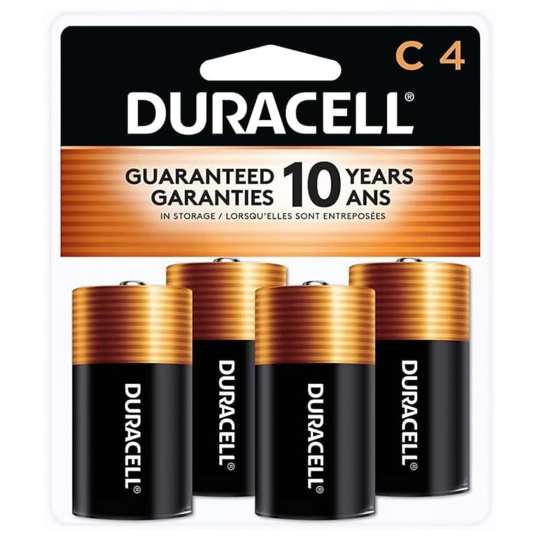 4-Count Duracell Long-lasting Coppertop Alkaline C Batteries