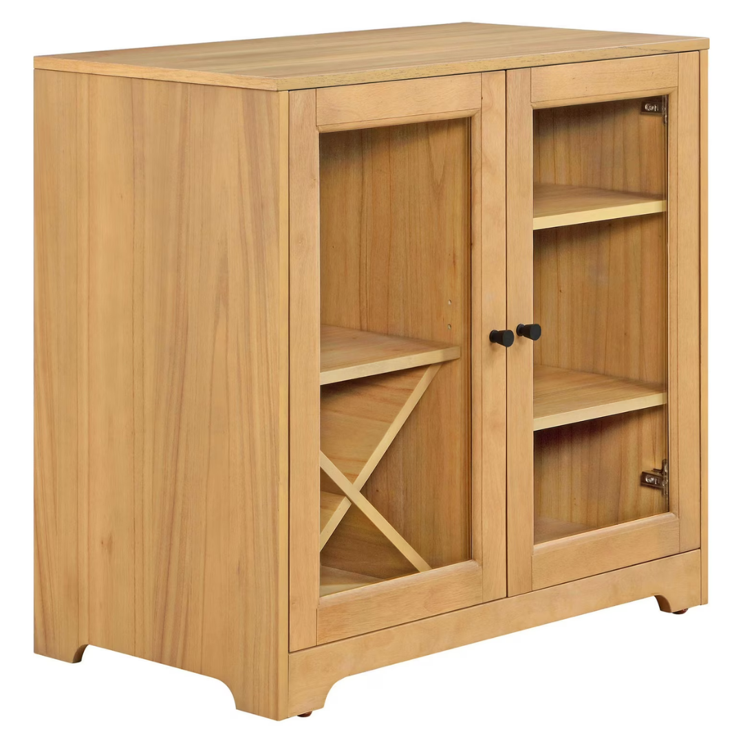 Better Homes & Gardens Aster Bar Cabinet With Solid Wood Frame