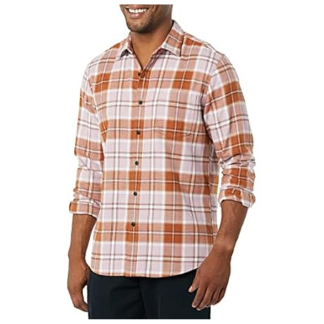 Amazon Essentials Slim-Fit Plaid Flannel Men's Shirts
