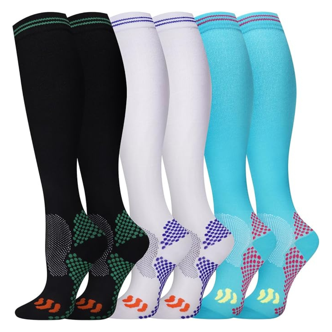 3-Pair Unisex Compression Socks