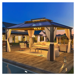 Erommy Double Roof Aluminum Patio Gazebo