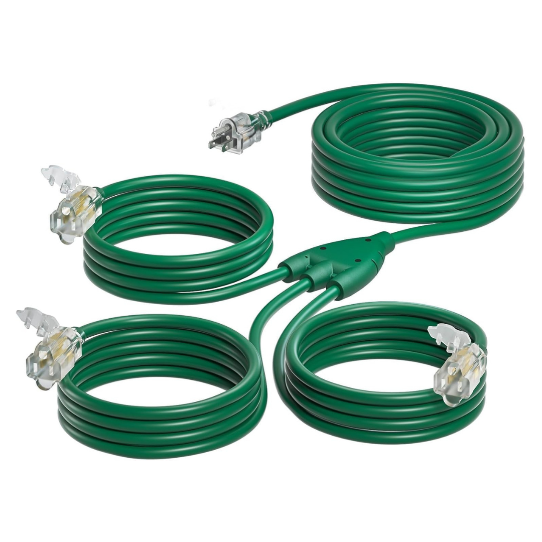 addlon 27FT Outdoor Extension Cord With Multiple Outlets