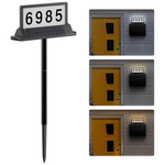 Cybrasc Solar Powered Address Sign With Double-Sided LED Plaque