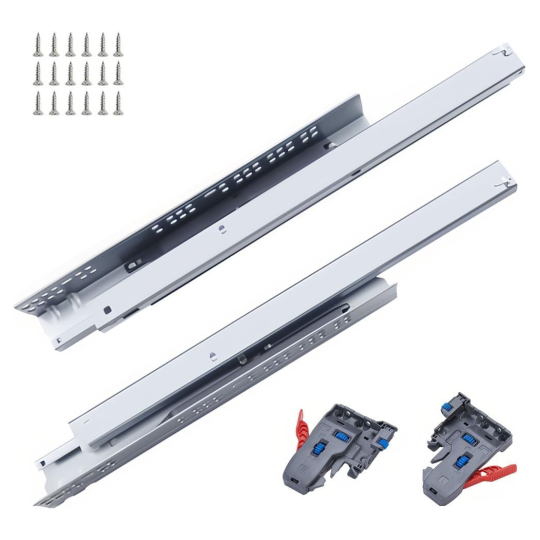 6-Pairs 18" Undermount Full Extension Drawer Slides