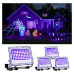 4-Pack 50W UV Blacklight 120V IP66 Waterproof LED Flood Lights