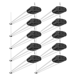10-Pack 4400LM 6500K 4ft Linkable LED Utility Shop Light
